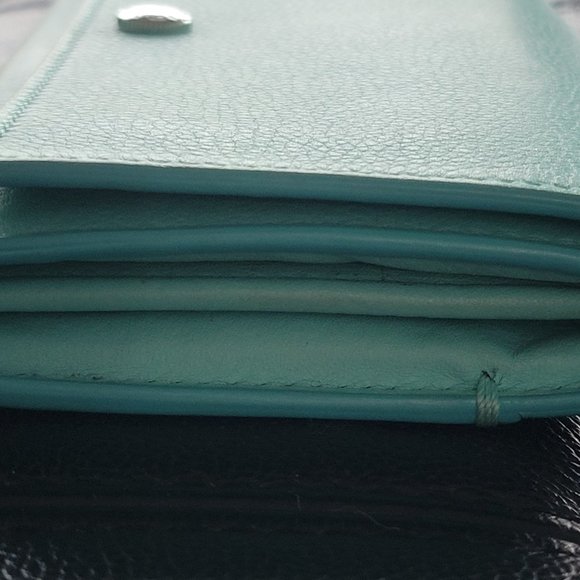 TIFFANY BLUE CALF SKIN LONG WALLET - Picture 2 of 9